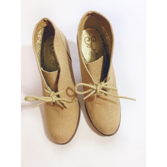 Seychelles Bismuth Canvas Stacked Heel Boots Sz 8 - Picture 8 of 9